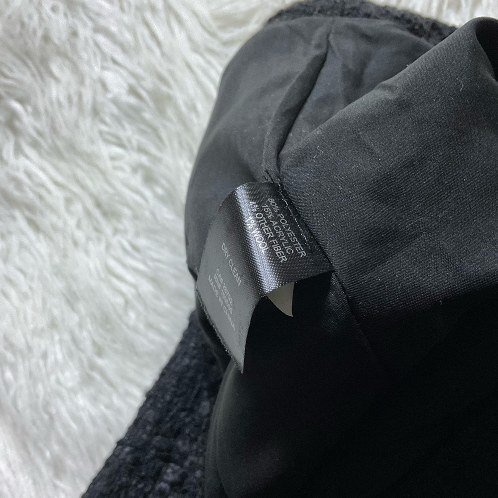 Maison D'Amelie black tweed mini skirt - Picture 3 of 4